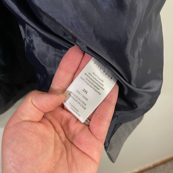 Five Four LA Mens cantan Hoodied Windbreaker Jacket Gray Size XXL - Picture 4 of 5